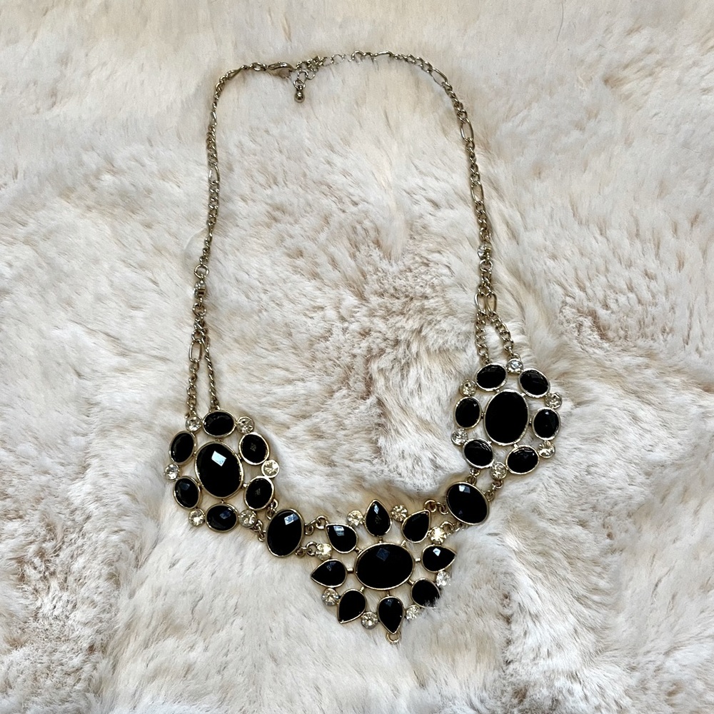 Black and gold statement necklace